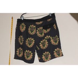 Vintage Y2K Lost Enterprises Boardies‎ Swim Trunks Leopard Floral Graphic Print